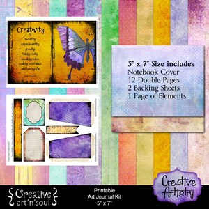 Creative Artistry Printable Art Journal Kit, Digital Journal Kit, Junk ...