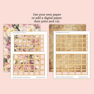 Printable Junk Journal Stamps Templates, Stamps Various Shapes and ...