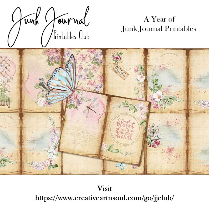Printable Journal Kit Digital Journal Kit Junk Journal Etsy