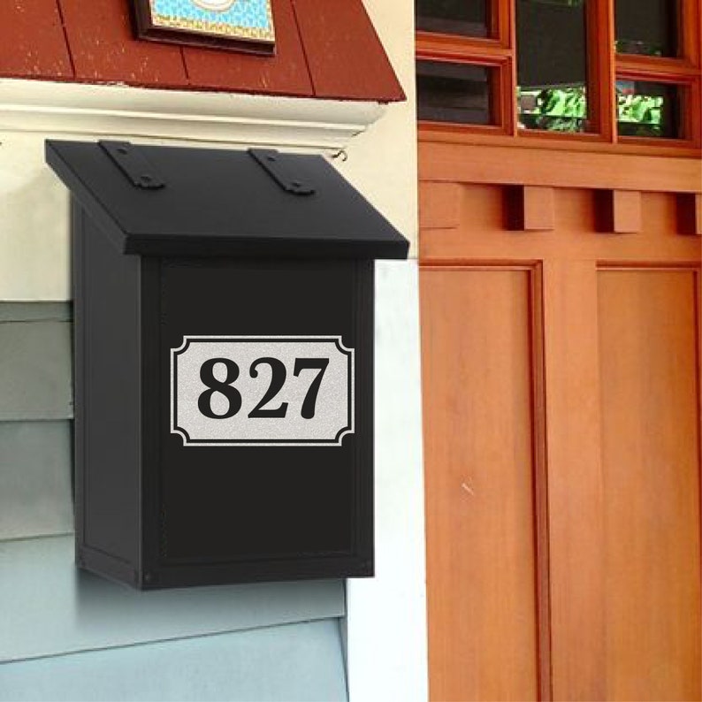 Reflective Mailbox Numbers Decal Sticker Framed Vinyl Etsy