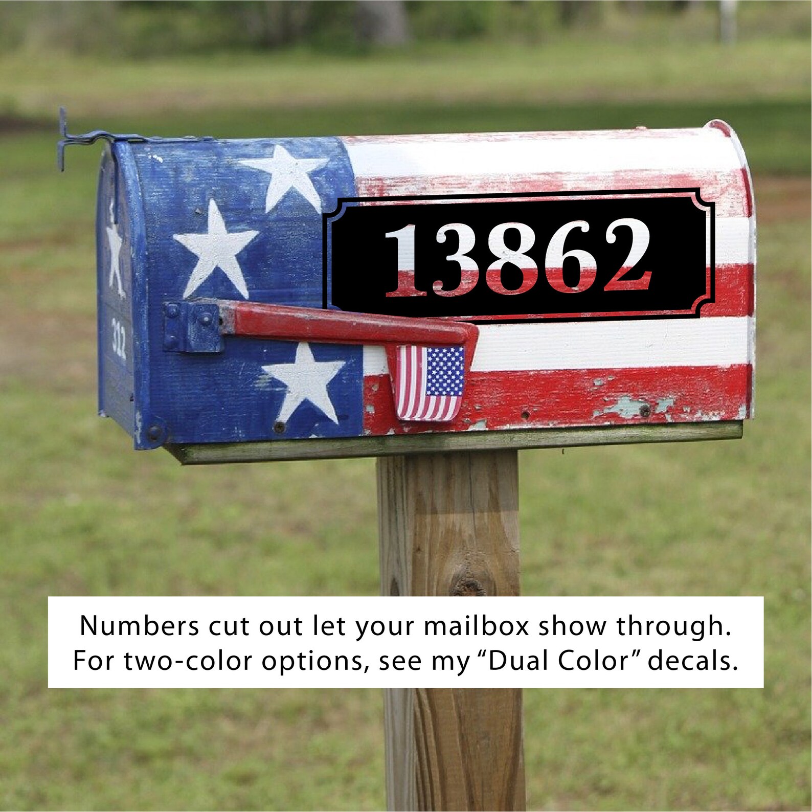 Metallic Gold Framed Mailbox Numbers Name Options Reflective Etsy