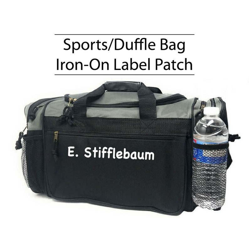 Iron on Sports or Duffle Bag Label Name Patch Ironon Decal Etsy