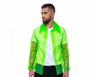 55 % discount/ Colored Transparent TPU Jacket. Unisex Jacket!