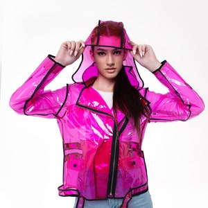 Neon plastic jacket discount