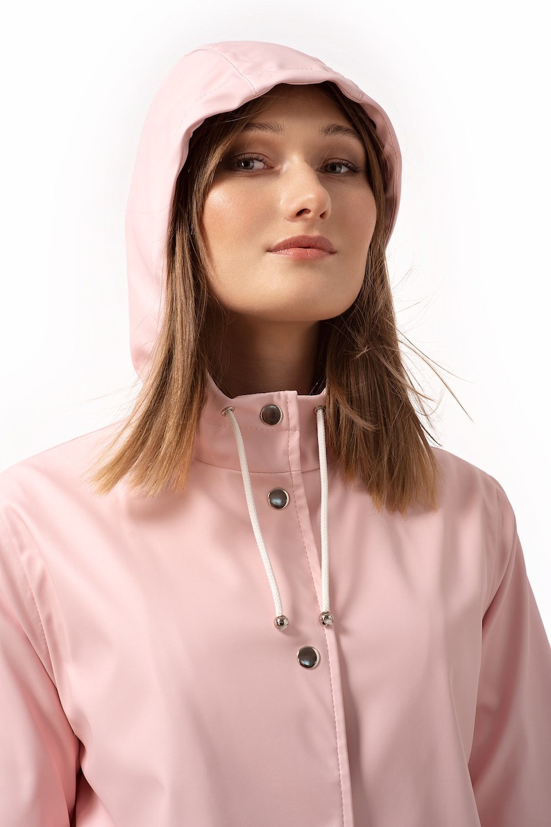 PU Leather Classic Raincoat Ladies Raincoat Waterproof and Etsy