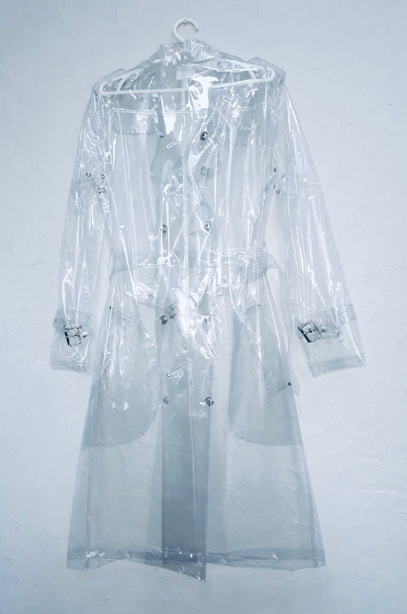 Long Woman's Transparent Trench Coat. Ladies TPU Clear | Etsy