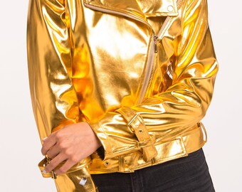 shiny leather jacket mens
