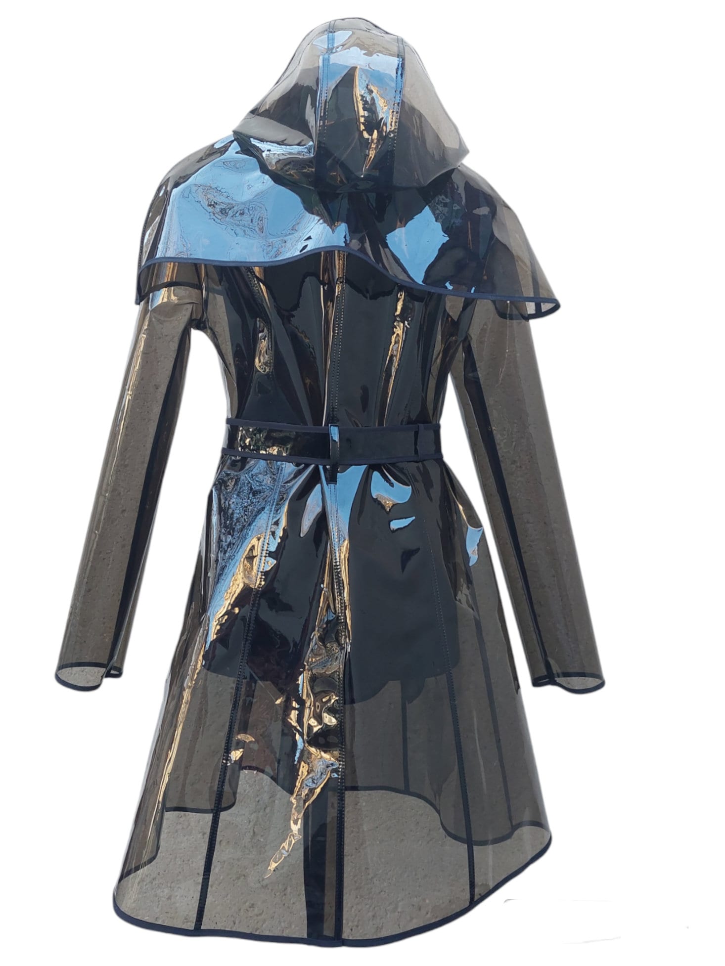 【美品】RAINMAKER- SHADOWSTRIPE HOODEDCOAT RAINMAKER SHADOW STRIPE HOODED COAT