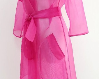 Pink shop organza coat