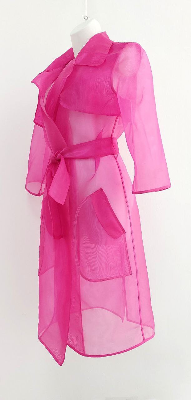 Pink Sheer Jacket Etsy UK