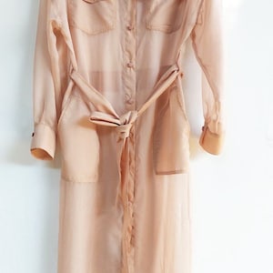 Casual Chiffon Trench Coat. Silk - chiffon. Street style chiffon transparent coat.