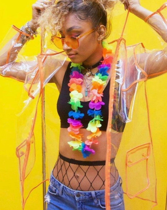 Transparent Vinyl Raincoat Mac Festival Raincoat Gift for Her Etsy Canada