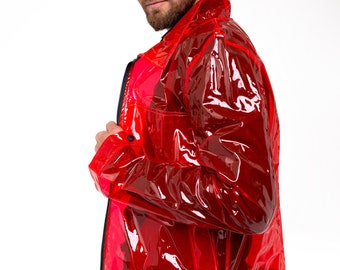 Chamarra de plastico transparente hotsell