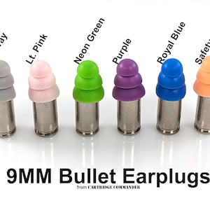 9MM bullet casing ear plugs (w/carry case) | Range Ear Protection | PPE - FREE SHIPPING