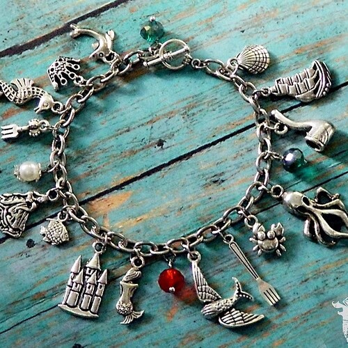 Little Mermaid Charm Bracelet Etsy
