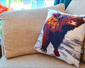Highland Cow Cushion