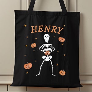 Cartable squelette personnalisé pour Halloween