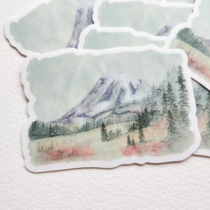 Mt Rainier Decal  Sticker Mount Rainier US National Park Waterproof Mt. Rainier Sticker at Paradise Seattle Washington PNW Gift PNW Sticker
