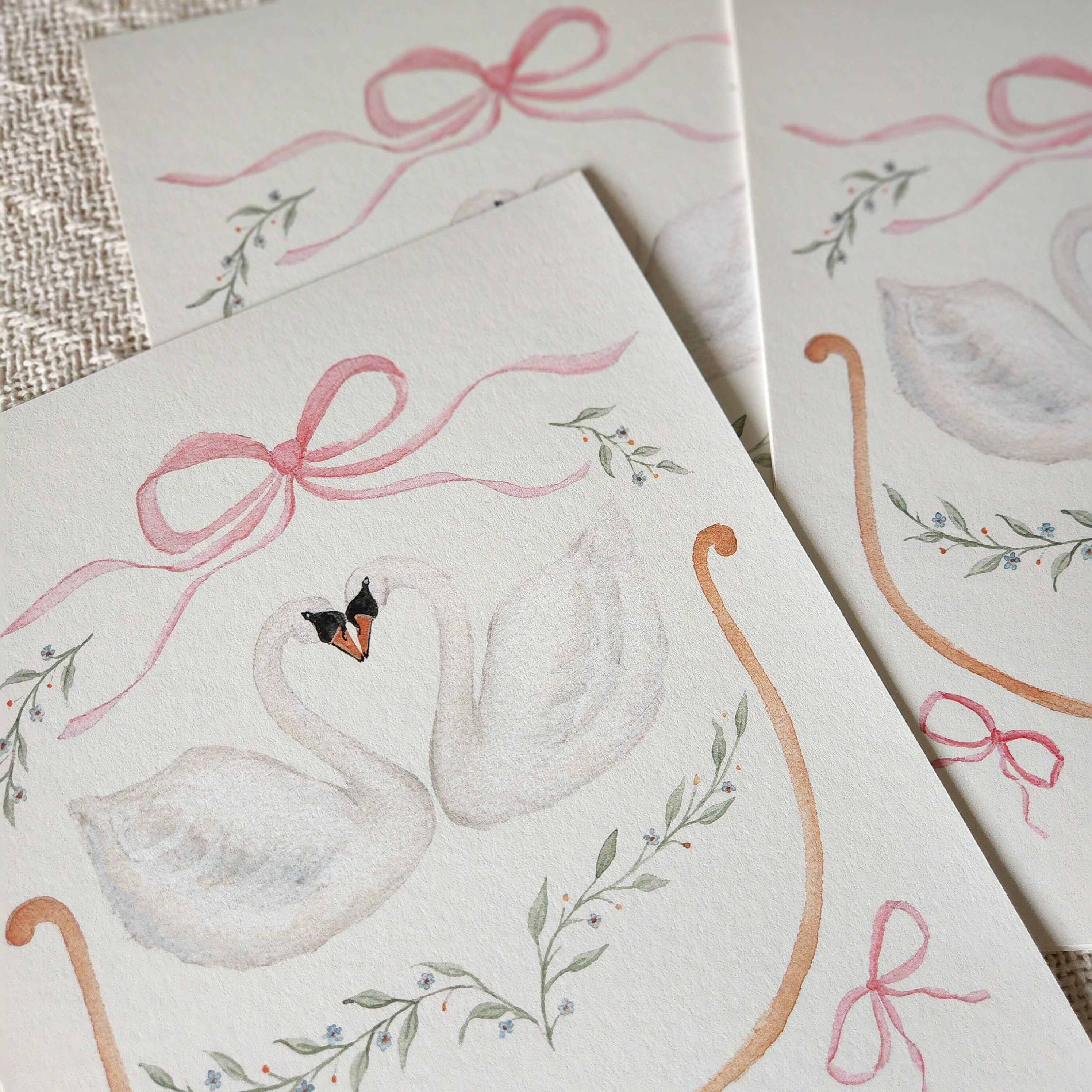 Swan Baby Nursery Art Print Swan Watercolor Print Baby Girl Pink ...