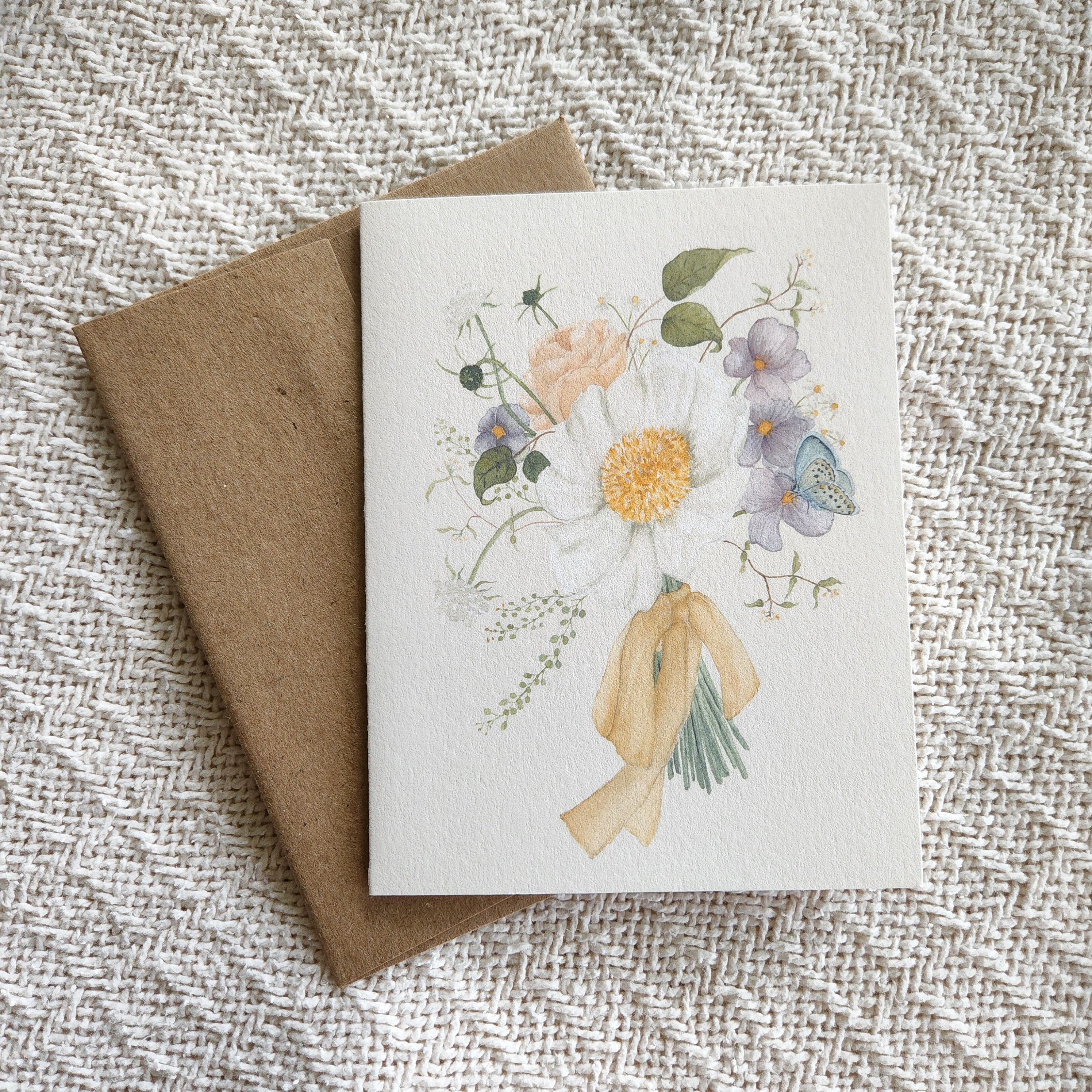 Watercolor Floral Greeting Card Set, Assorted Flower Bouquet Cards - Etsy