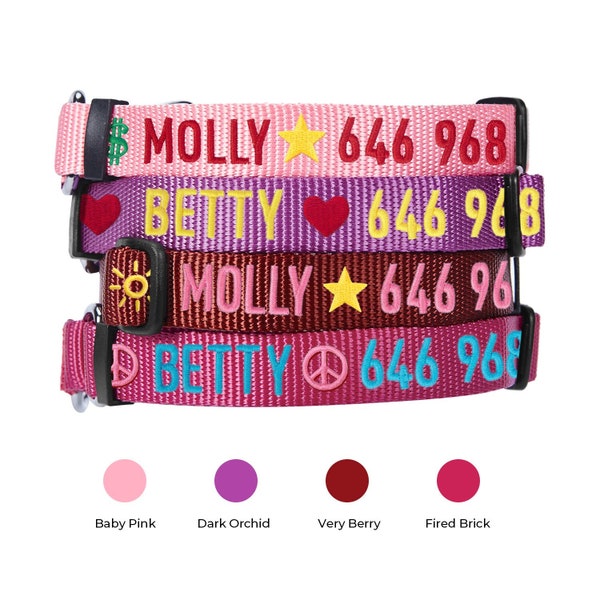Martingale Training Collar Embroidered Personalized with Pet Name and Phone Number, Custom Dog ID Collar, Customized Dog Collar for Puppy