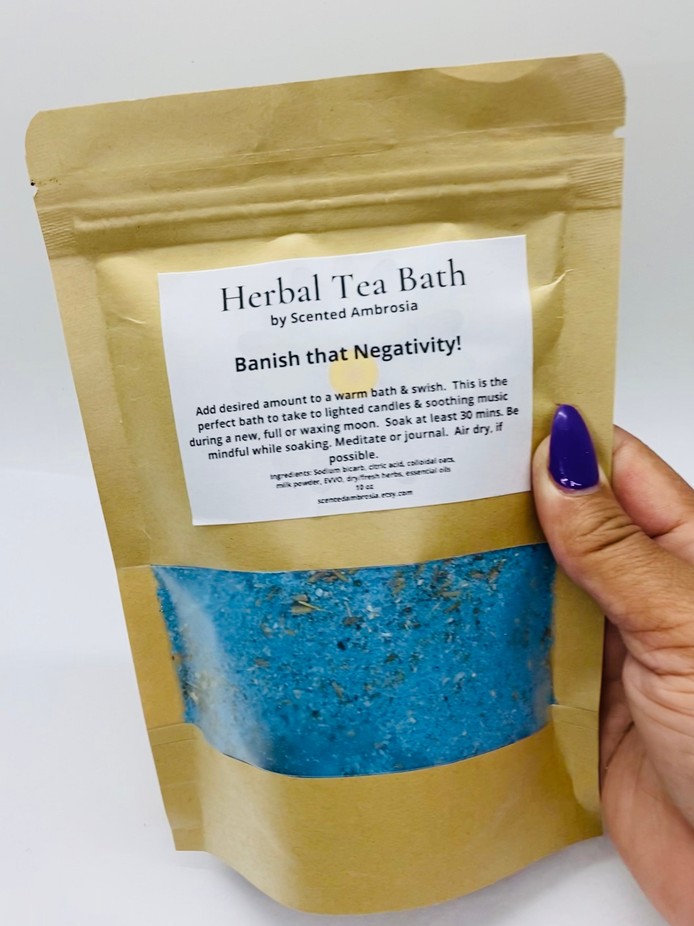 Herbal Tea Baths, Abundance Bath, Self Love Bath, Banish the Negativi…