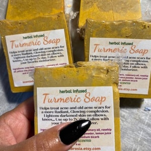 Turmeric Soap with Aloe, Honey and Vit C image 1