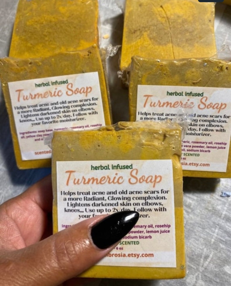 Turmeric Soap with Aloe, Honey and Vit C image 1