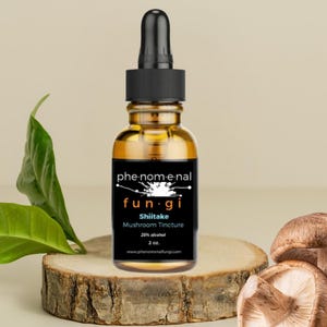 Shiitake Tincture 2 and 4 ounce bottles
