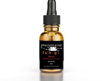 Reishi Tincture 2 and 4 ounce bottles