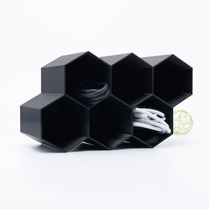 Honeycomb Cable Organizer 3D Printed Plastic image 2