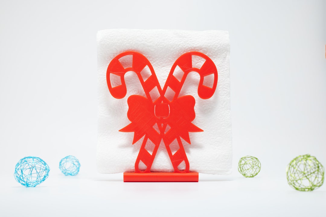 Candy Cane Napkin Holder 3D Printed Plastic Etsy