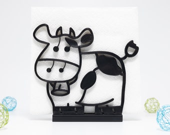 Cow Napkin Holder  3D Printed Plastic