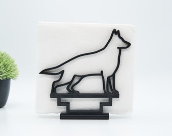 German Shepherd Napkin Holder 3D Printed Plastic