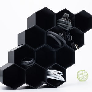 Honeycomb Cable Organizer 3D Printed Plastic image 7