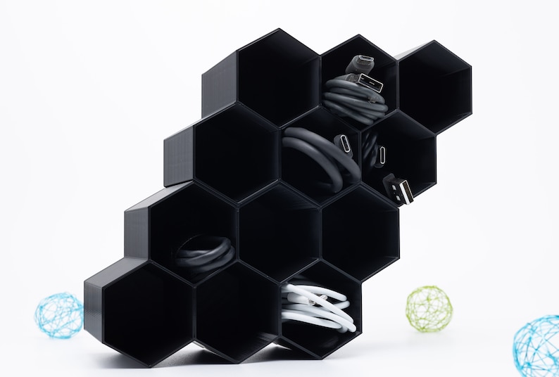 Honeycomb Cable Organizer 3D Printed Plastic image 7