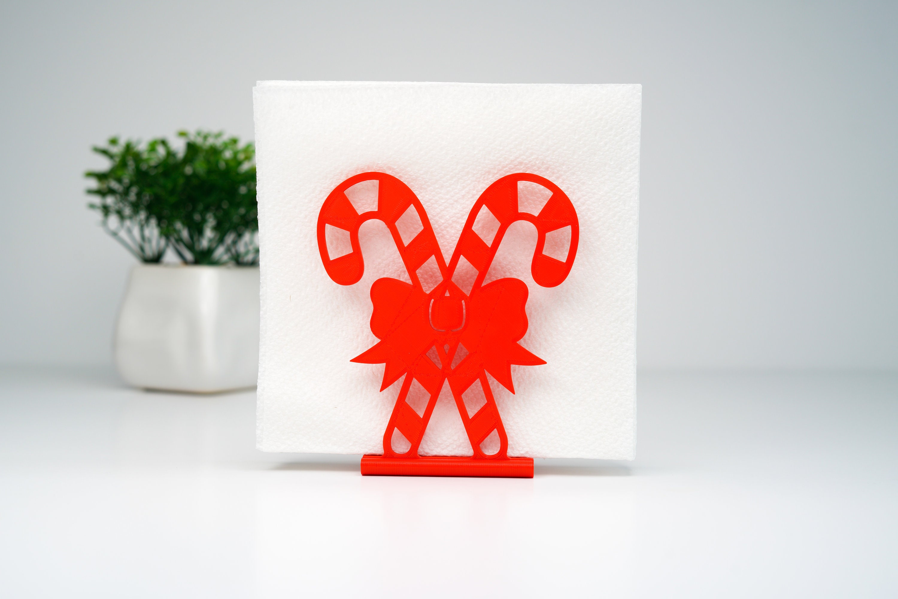 Candy Cane Napkin Holder 3D Printed Plastic Etsy
