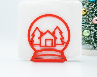 Snow Globe Napkin Holder 3D Printed Plastic