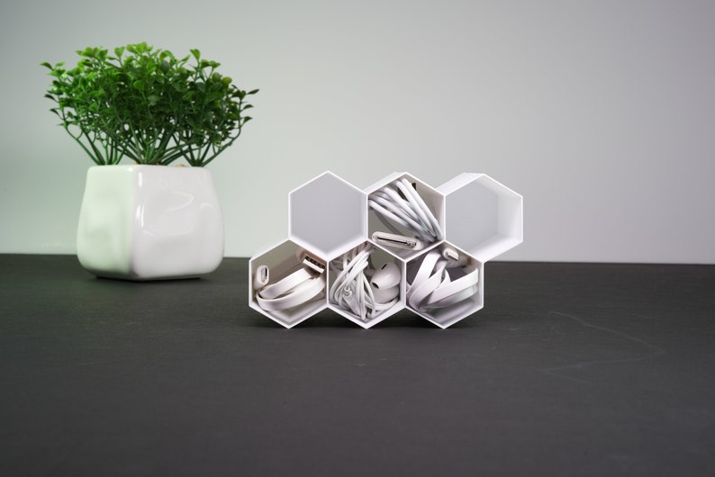 Honeycomb Cable Organizer 3D Printed Plastic image 9