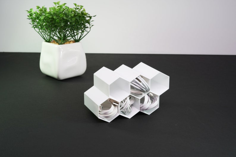 Honeycomb Cable Organizer 3D Printed Plastic image 10