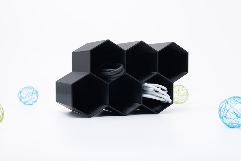 Honeycomb Cable Organizer 3D Printed Plastic image 2