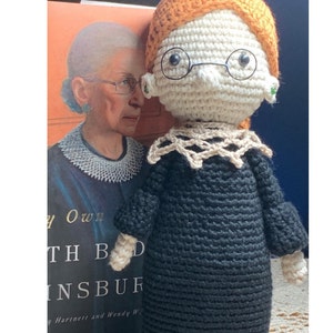 Ruth Bader Ginsburg Doll Crochet doll Gift for Lawyer Gift for judge Gift for paralegal  Decoration court room Law student Justice