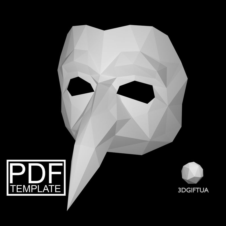 Pantalone Mask DIY Papercraft Mask With This Simple PDF Etsy