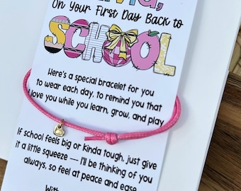 First Day School Bracelet, 1st Day of Kindergarten, Kindergarten Bracelets, Preschool Bracelet, First Day Gift