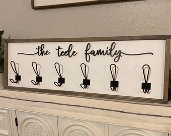 Family Name Coat Hook | Entryway Hook With Name | Welcome With Hooks| Family Gift | Custom Hook With Name  | Custom Coat Hook | Towel Hook