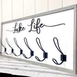 Lake House Towel Hook Lake Life Towel Hooks Personalized Lake House Bathroom Towel Hook Bathroom Decor Towels Lake House Decor