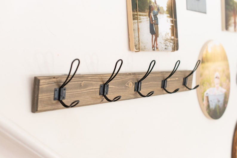 Farmhouse Wood Coat Rack Wall Hook Entryway Hook Coat Etsy