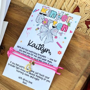 First Day School Adjustable Bracelet Personalized Mommy and Me First Day School Jewelry First day of School Kindergarten Preschool Must Have
