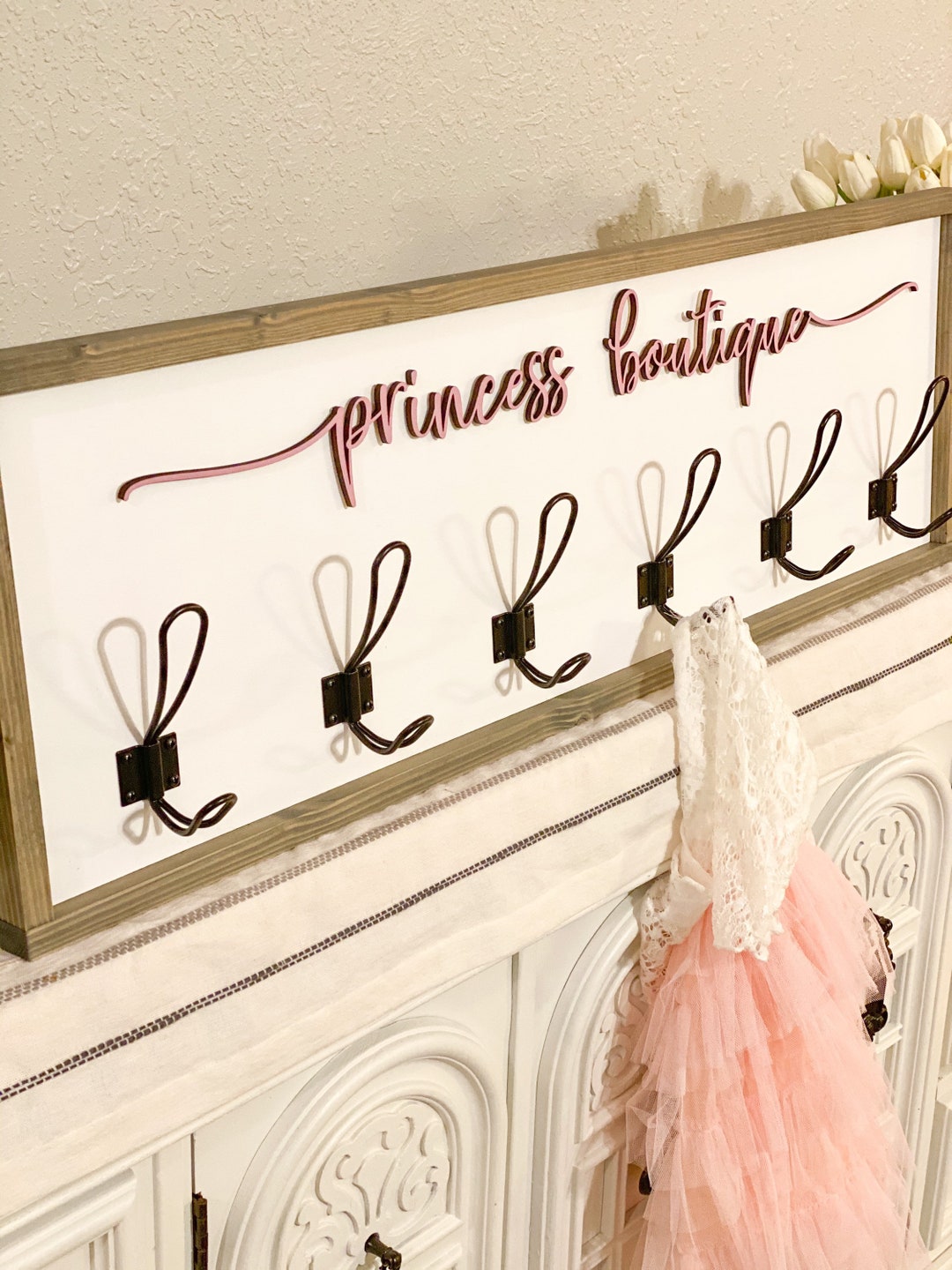 Personalized Girls Room Dress up Hook Girls Room Dress up Decor Princess Decor Princess Dress Holder Girls Blanket Holder Etsy