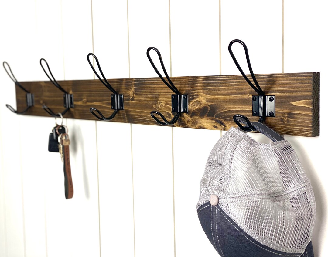 Farmhouse Coat Hook 4 and 5 Hook Wall Mount Coat Hook Etsy